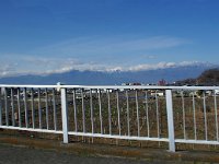 陸橋からの絶景、聖岳から甲斐駒ケ岳まで。